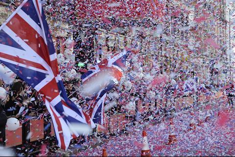 Harrods department store is celebrating the Queen’s Diamond Jubilee with store-long display of regal headpieces.